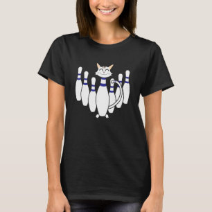 Crazy Cat Lady Bowling Coach Bowler Furry Kitty Ow T-Shirt