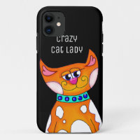 Crazy Cat Lady Cartoon Cat iPhone 5S Fall