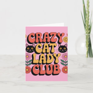 Crazy Cat Lady Club Grafik: Retro-Typografie der 7