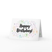 Crazy Cat Lady Custom Personalized Birthday Card
