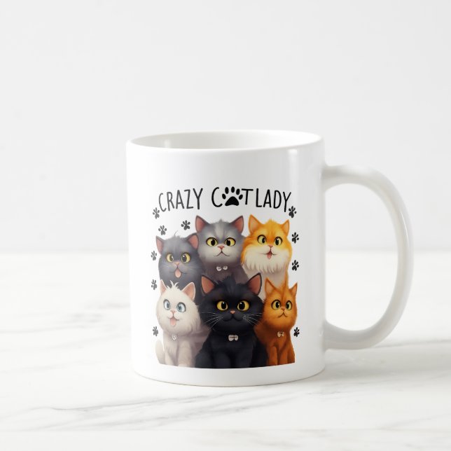 Crazy Cat Lady Cute Cats Mug (Droite)