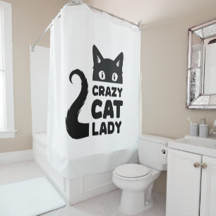 Crazy Cat Lady Duschvorhang