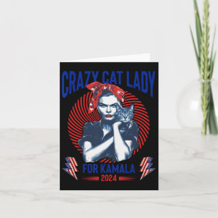 Crazy Cat Lady for Kamala 2024 Kamala Election 202 Karte