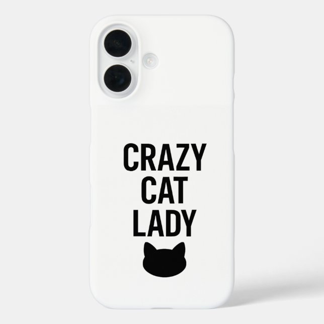 Crazy Cat Lady - Funny Cat Lover Geschenk iPhone 16 Hülle (Rückseite)