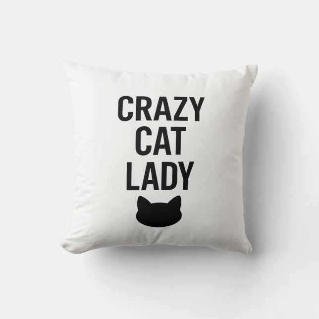 Crazy Cat Lady - Funny Cat Lover Geschenk Kissen (Vorderseite)