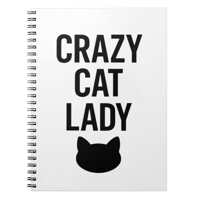 Crazy Cat Lady - Funny Cat Lover Geschenk Notizblock (Vorderseite)