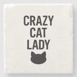 Crazy Cat Lady - Funny Cat Lover Geschenk Steinuntersetzer