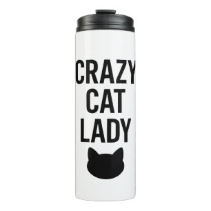 Crazy Cat Lady - Funny Cat Lover Geschenk Thermosbecher