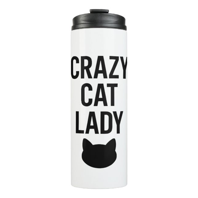 Crazy Cat Lady - Funny Cat Lover Geschenk Thermosbecher (Vorderseite)