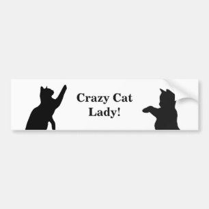 CRAZY CAT LADY Fusion Zitat für Katzen-Liebhaber Autoaufkleber