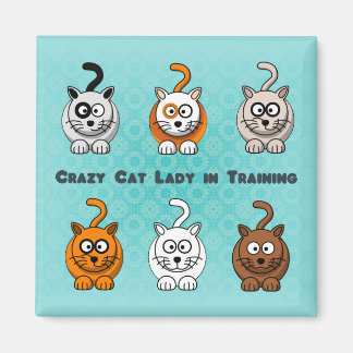 Crazy Cat Lady im Training Magnet