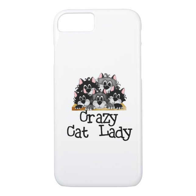 Crazy Cat Lady iPhone 7 Fall Case-Mate iPhone Hülle (Rückseite)