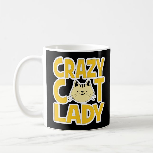 Crazy Cat Lady Kaffeetasse (Links)