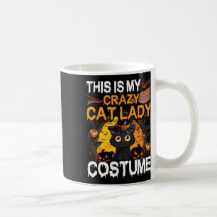 Crazy Cat Lady Kostüm Black Cat Funny Halloween D Kaffeetasse
