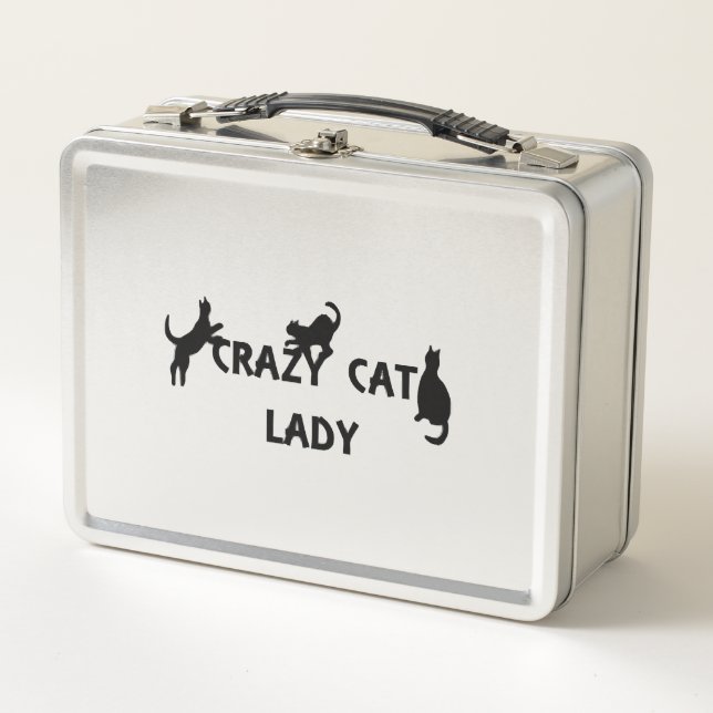 Crazy Cat Lady Metall Brotdose (Vorderseite)