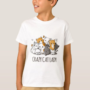 Crazy Cat Lady Niedlich Anime Kitty Cat T Shirt
