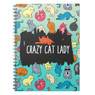 Crazy Cat Lady Niedlich und spielerisch Cat Patter Notizblock