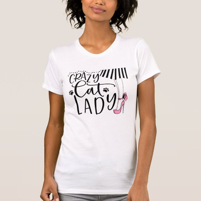 Crazy Cat Lady | Niedlicher Spaß T-Shirt (Vorderseite)
