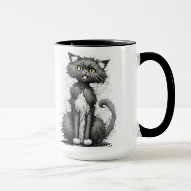 Crazy Cat Lady on White Tasse (Rechts)