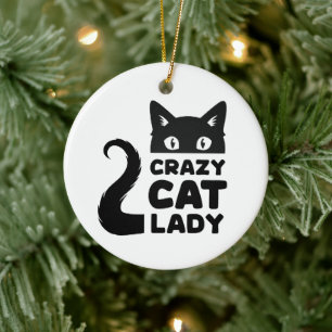 Crazy Cat Lady Ornement de vacances