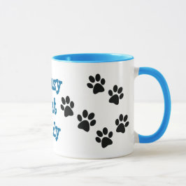 Crazy Cat Lady Pawprints Design Coffee Tasse