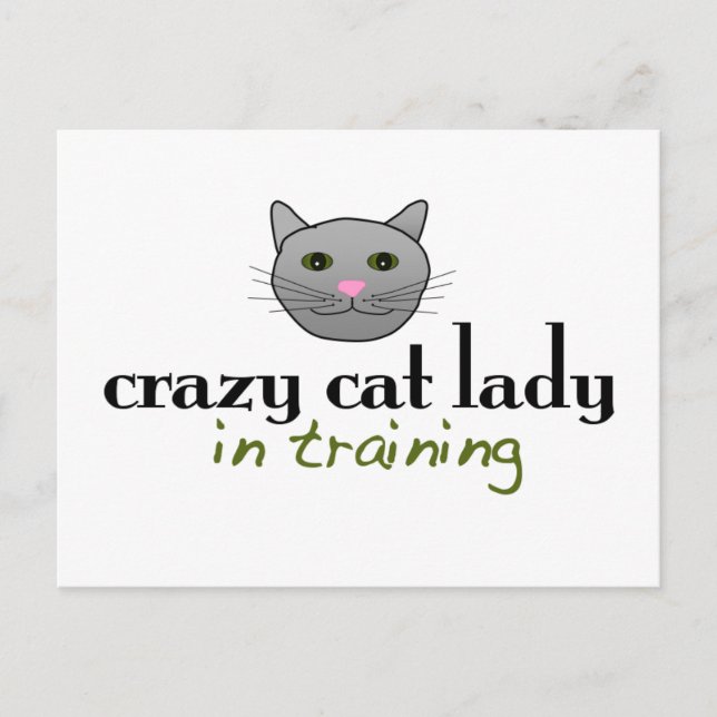 Crazy Cat Lady Postkarte (Vorderseite)
