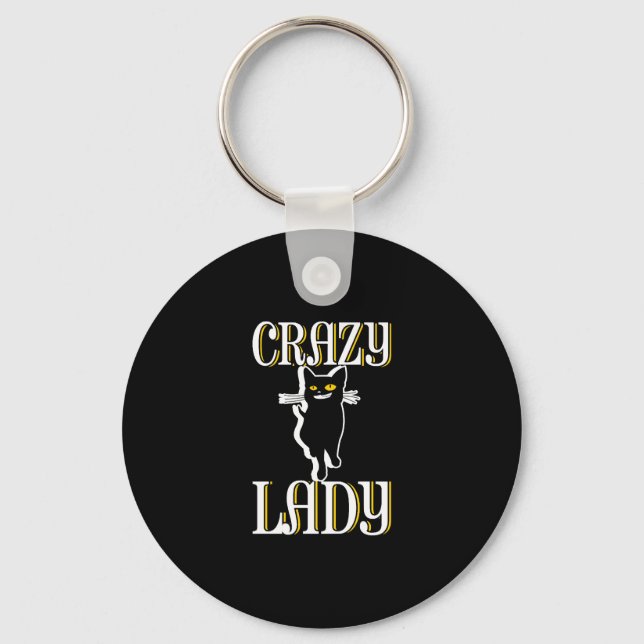 Crazy Cat Lady Schlüsselanhänger (Vorderseite)