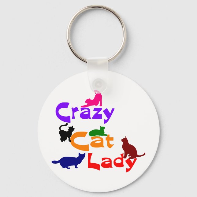 CRAZY CAT LADY SCHLÜSSELANHÄNGER (Vorderseite)