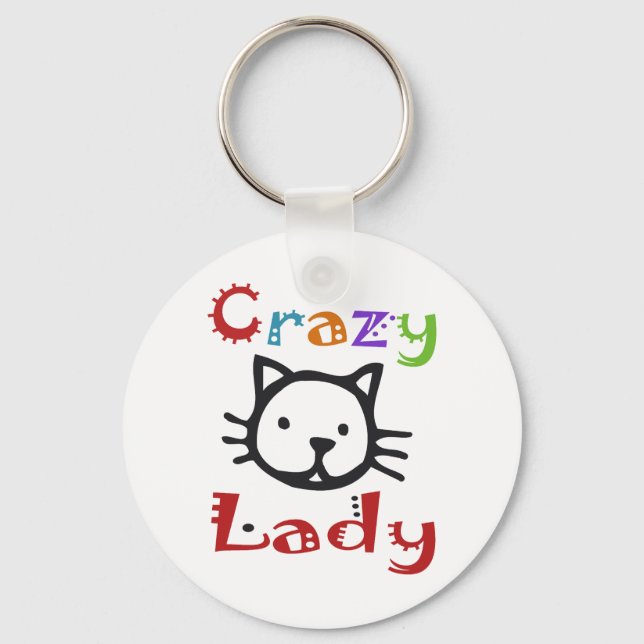 Crazy Cat Lady Schlüsselanhänger (Vorderseite)