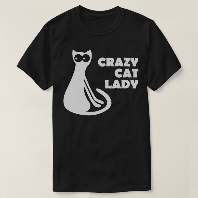 Crazy Cat Lady T-Shirt (Design vorne)