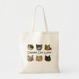 Crazy Cat Lady Tote Bag Tragetasche
