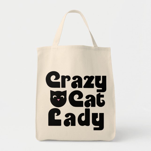 Crazy Cat Lady Tragetasche (Vorne)