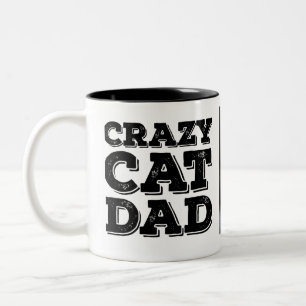 Crazy Cat Vater Personalisiert Foto Zweifarbige Tasse