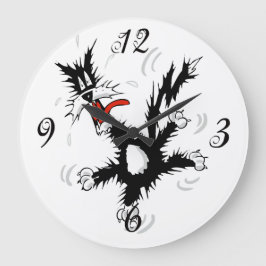 Crazy Cat Wall Clock Große Wanduhr