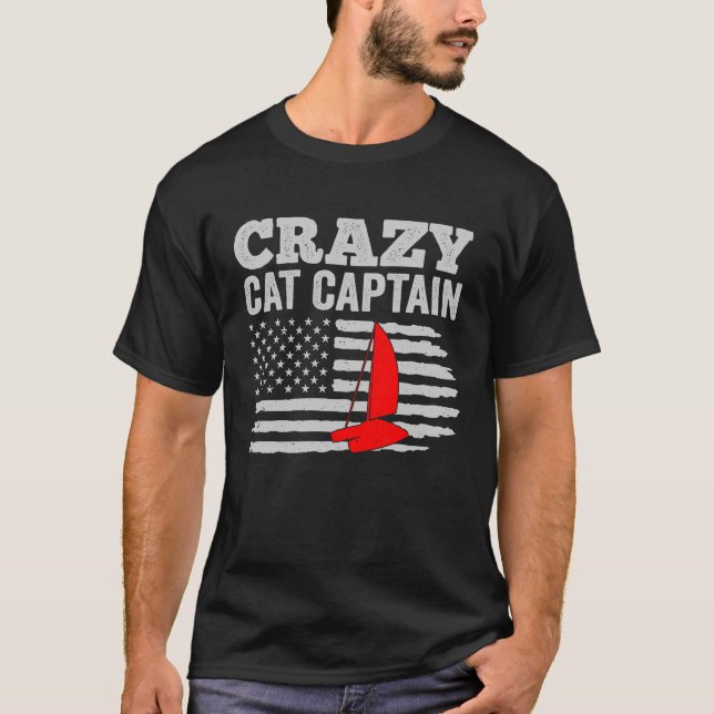Crazy Catamaran Captain Sailing Sailor  5 T-Shirt (Vorderseite)