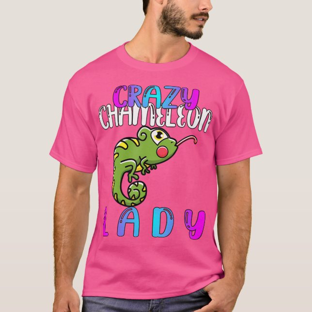 Crazy Chameleon Lady T-Shirt (Vorderseite)