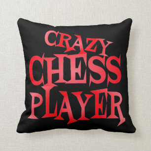 Crazy Chess Player in Red Kissen
