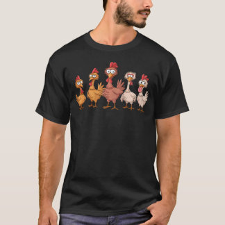 Crazy Chicken Kunst Huhn Für Jungen T-Shirt