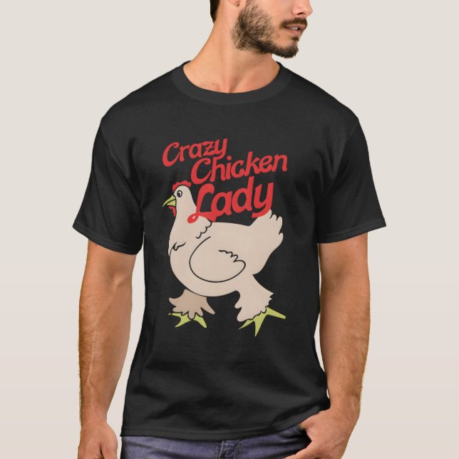 Crazy Chicken Lady Long Sleeve Tshirt Chicken Lieb (Vorderseite)