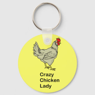 Crazy Chicken Lady Schlüsselanhänger