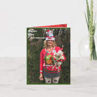 Crazy Chicken Lady Weihnachtskarte Frohe Weihnacht