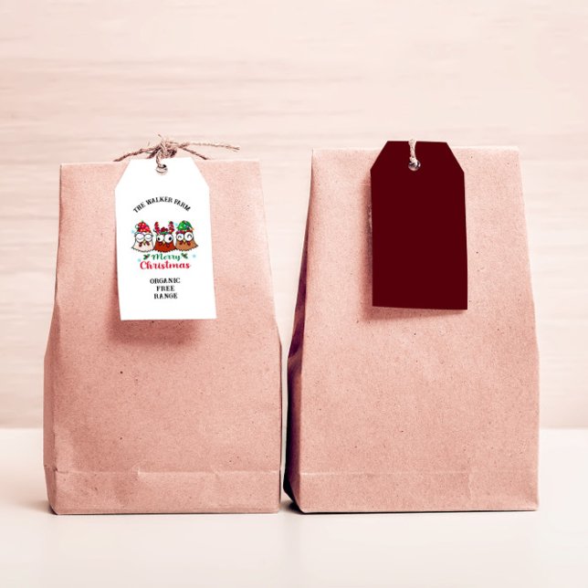 Crazy Chicken Merry Christmas Egg Carton Geschenkanhänger (Von Creator hochgeladen)