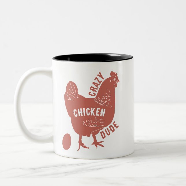 Crazy Chicken Typ Zweifarbige Tasse (Links)