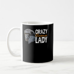 Crazy Chimpanzee Lady Art Monkey Chimp Ape Kaffeetasse