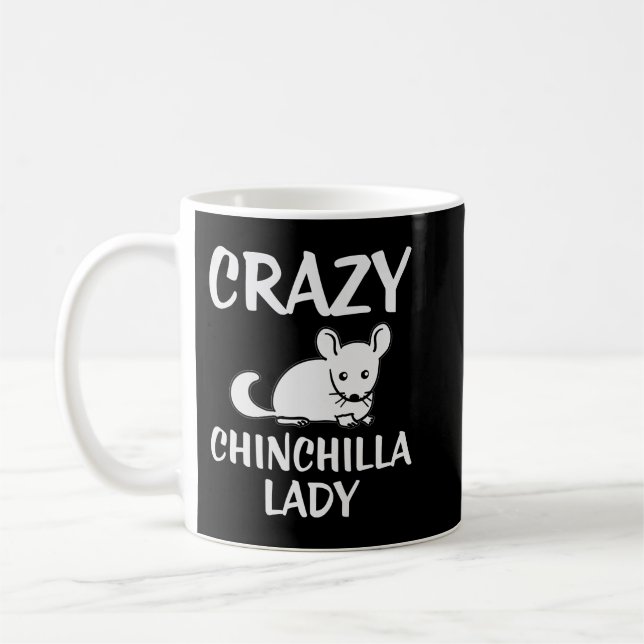 Crazy Chinchilla Lady Lover Premium Kaffeetasse (Links)
