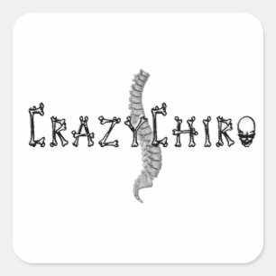 Crazy Chiro - Revolution in Chiropraktik Quadratischer Aufkleber