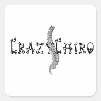 Crazy Chiro - Revolution in Chiropraktik Quadratischer Aufkleber