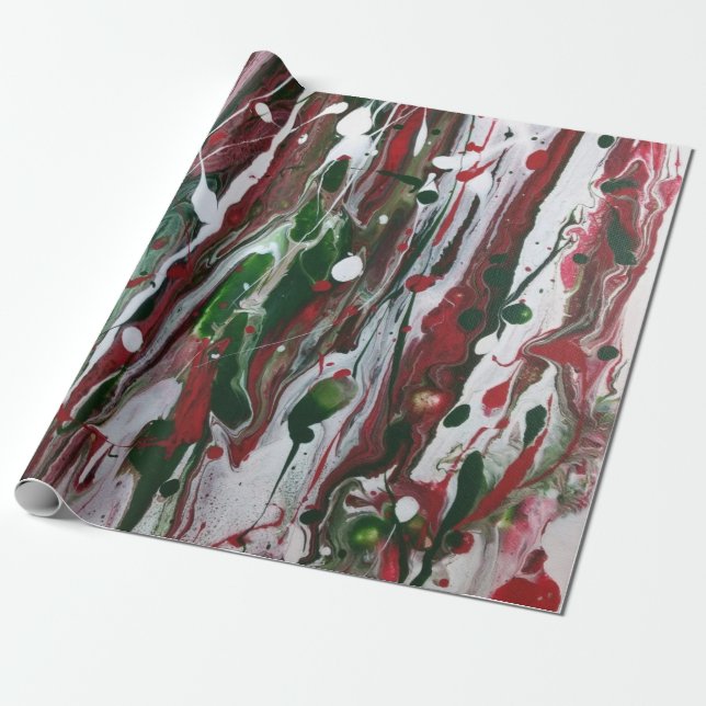Crazy Christmas Abstrakt Wrapping Paper Geschenkpapier (Ungerollt)