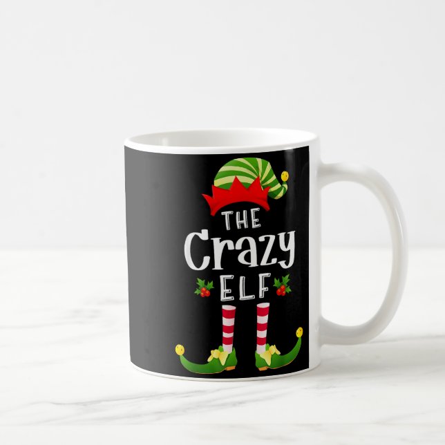 Crazy Christmas Elf Matching Pajama X-mas Party  Kaffeetasse (Rechts)