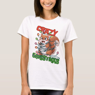 Crazy Christmas: Frustriertes Eichhörnchen T-Shirt